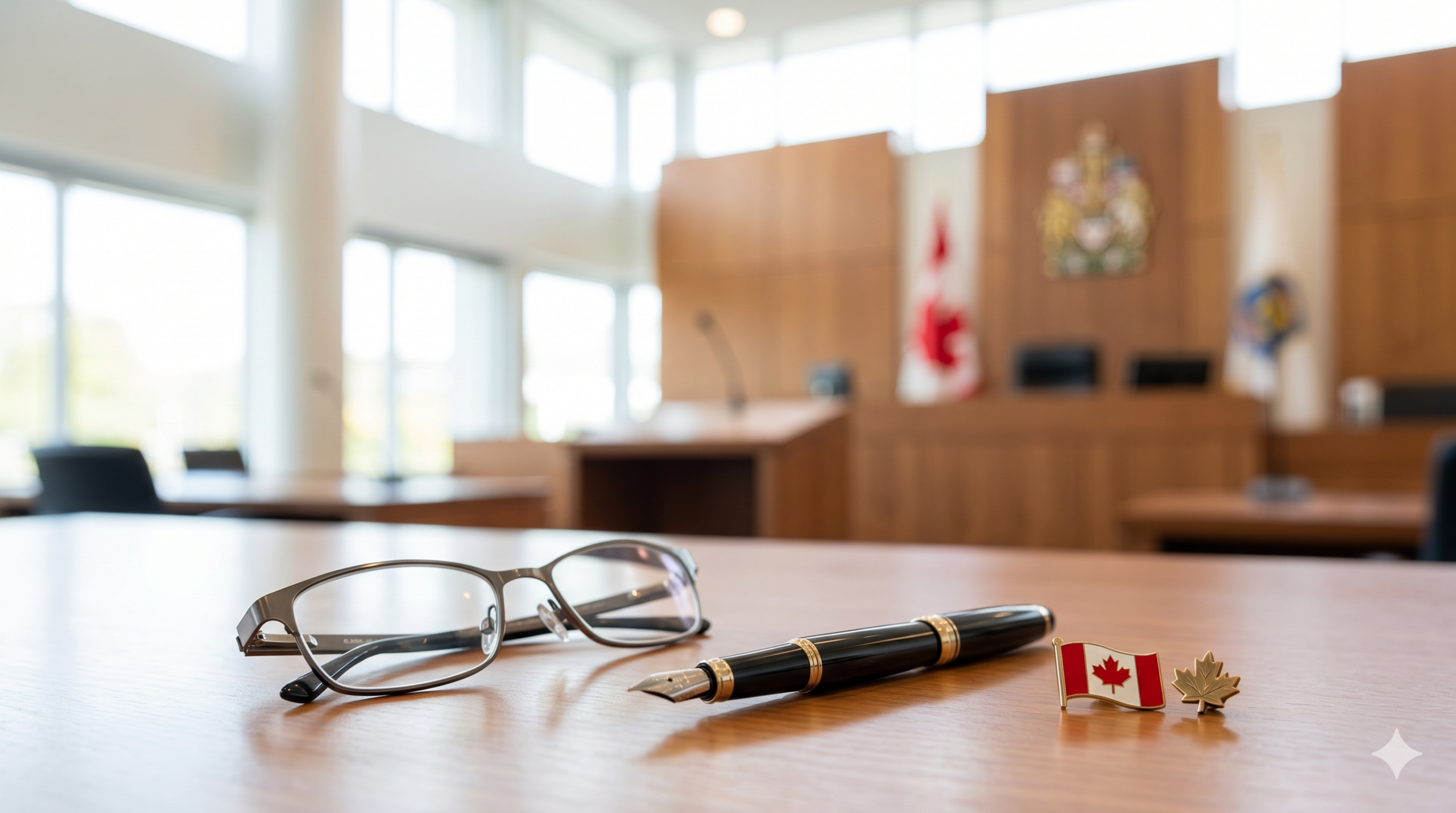 A professional legal desk in Canada symbolizing refugee claim credibility and legal assessments.